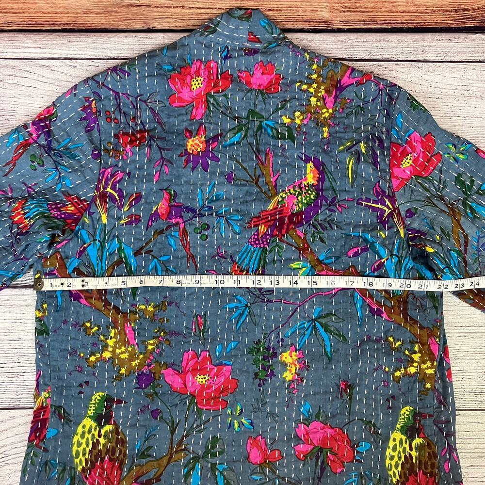 Kimono Dave Floral & Bird Print Kimono - Picture 7 of 8